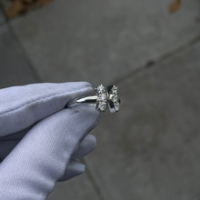 Load image into Gallery viewer, Diamond Bowed T-bar Ring