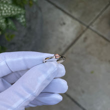Load image into Gallery viewer, Orange Sapphire Oval Rubover Solitare Ring // 9k Gold