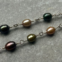 Load image into Gallery viewer, Pearl Link Bracelet - Earth Tones
