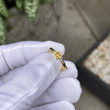 Load image into Gallery viewer, Yellow Sapphire Rubover Solitare // 9k Gold