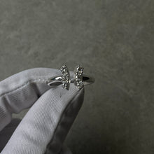 Load image into Gallery viewer, Diamond Bowed T-bar Ring