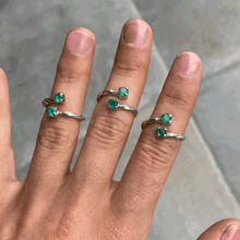 Load image into Gallery viewer, Emerald - Twisted Ring