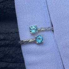 Load image into Gallery viewer, Blue Topaz - Twisted ring