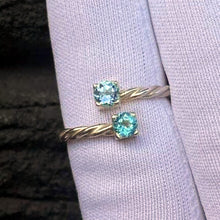 Load image into Gallery viewer, Blue Topaz - Twisted ring