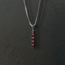 Load image into Gallery viewer, Ruby - 5 Stone Necklace