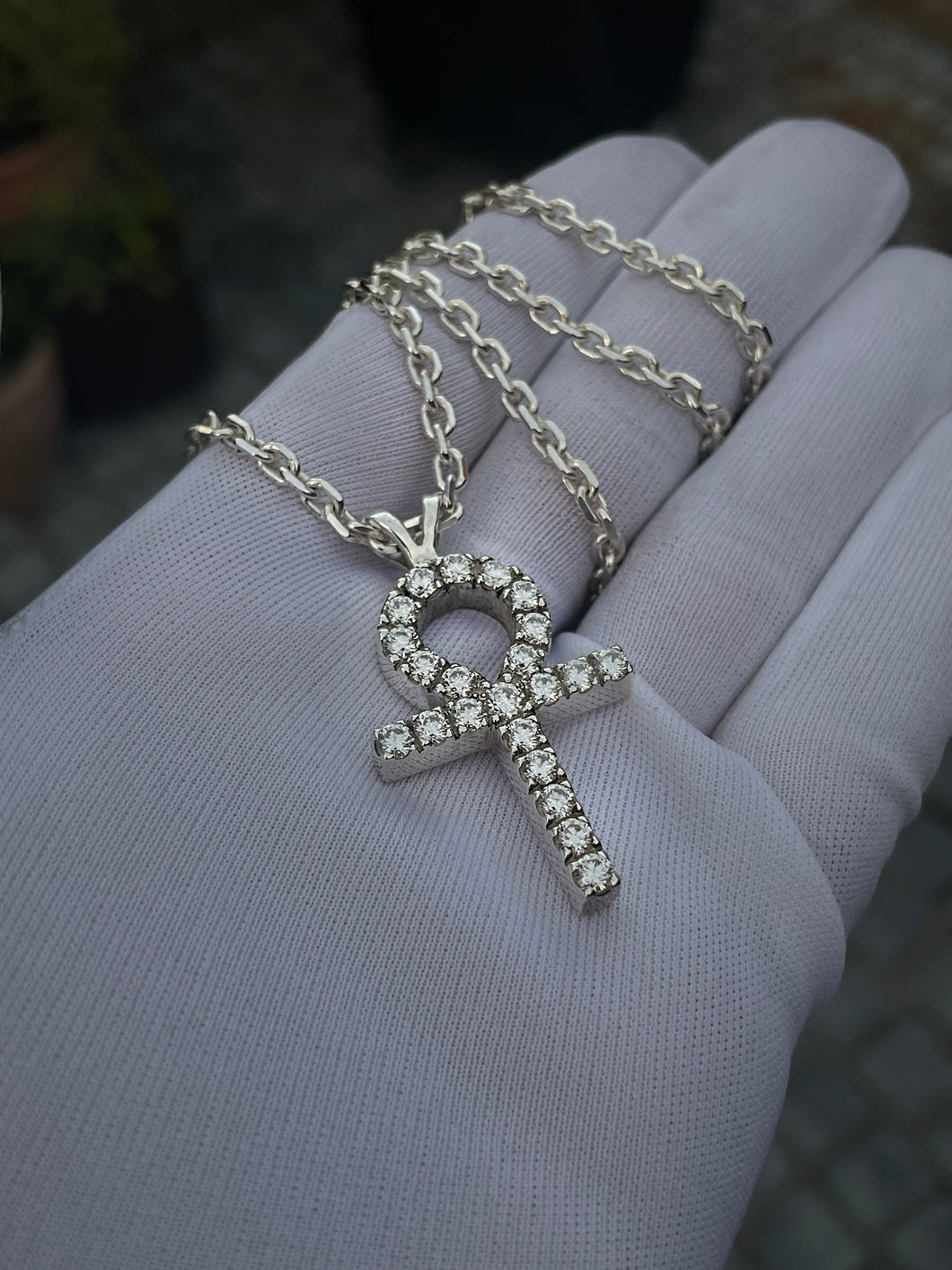 Diamond Ankh Necklace