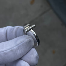 Load image into Gallery viewer, Diamond Partial T-Bar Ring
