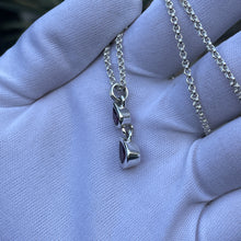Load image into Gallery viewer, Double Teardrop Necklace - Rhodalite Garnet
