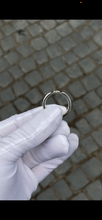 Load image into Gallery viewer, Three Row Court Ring - White / Black Diamond
