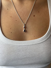 Load image into Gallery viewer, Double Teardrop Necklace - Rhodalite Garnet

