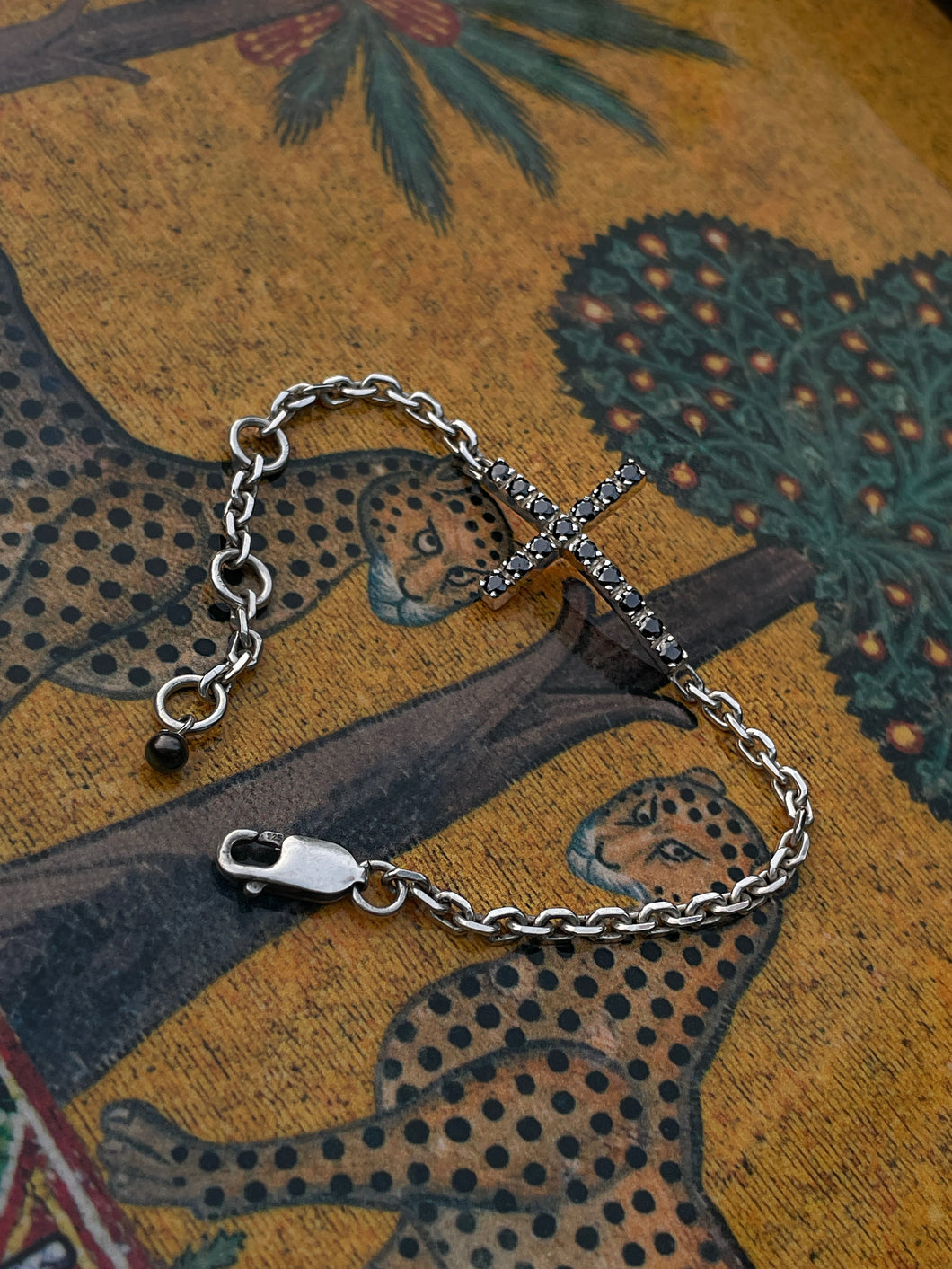 Cross Bracelet - Black Diamond