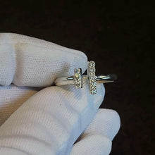 Load image into Gallery viewer, Diamond Partial T-Bar Ring
