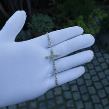 Load image into Gallery viewer, Blanco’s Cross bracelet - Green Sapphire
