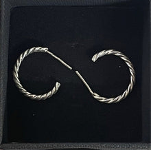 Load image into Gallery viewer, Tri Twisted 2/3 hoop earrings
