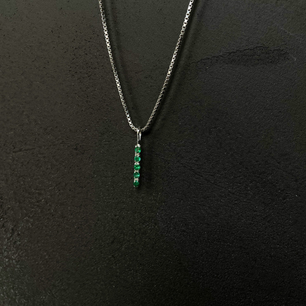 Emerald - 5 stone pendant