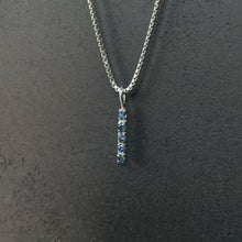 Load image into Gallery viewer, Light blue sapphire 5 stone pendant
