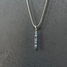 Load image into Gallery viewer, Light blue sapphire 5 stone pendant
